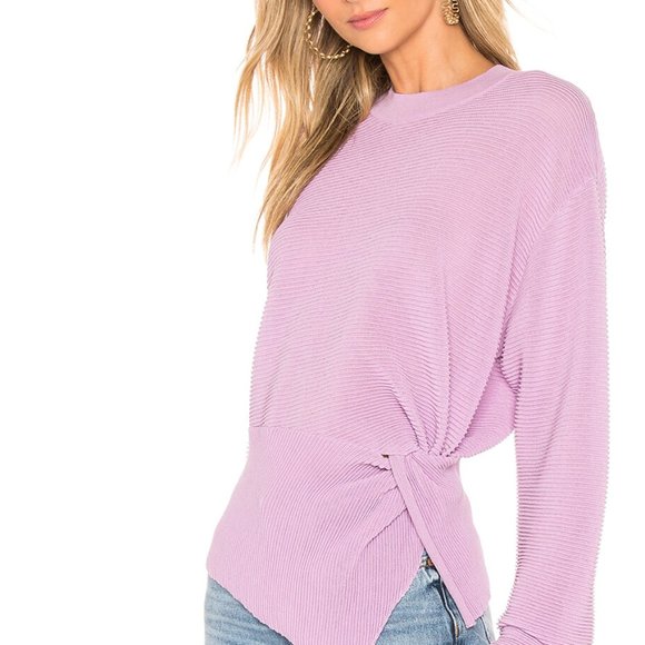 Michelle Mason Long Sleeve Twist Sweater in Lilac Sz SP - Picture 10 of 10